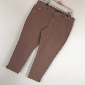 Gap brown pants with ankle zippers